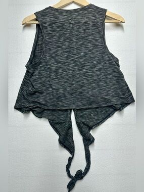 ZYIA Active Tie‑Back Sleeveless Workout Tank • Women’s XL • Heather Gray